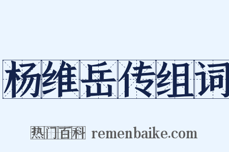 杨维岳传组词是什么意思的图片